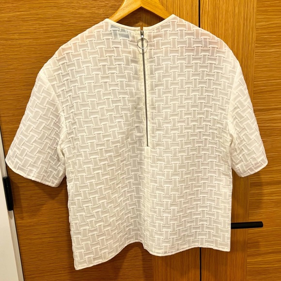 Partow | Seraphine | Basket Weave | Blouse | White | Size 6 | NWT - Picture 8 of 14